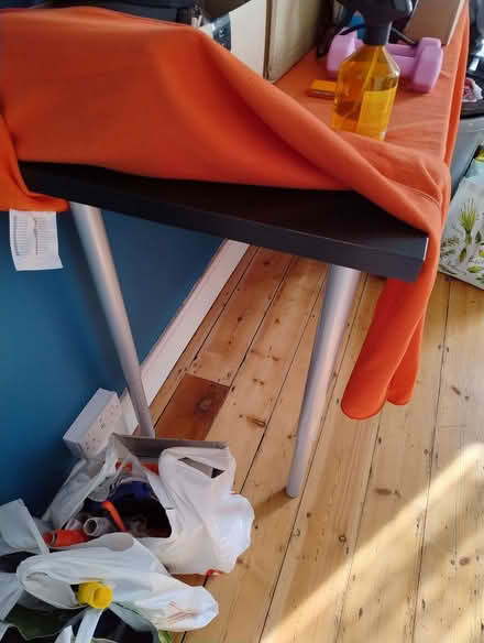 Photo of free Black wood table with adjustable metal legs (Strood ME2) #4