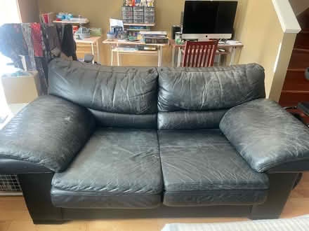 Photo of free Black Leather Sofas (Richmond Hill Ontario) #1