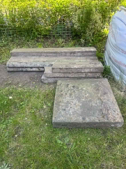 Photo of free Edging stones and a pillar top (Stockport sk2) #1