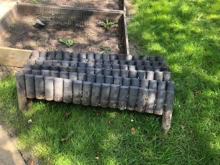 Photo of free 6 wooden garden edging sections (Barnsley S71) #1