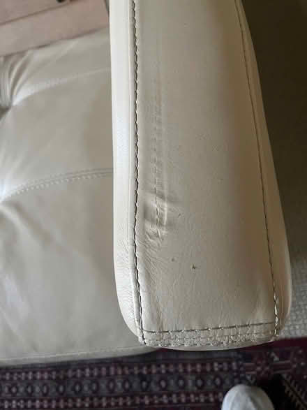 Photo of free White leather sofa (Rockridge) #3