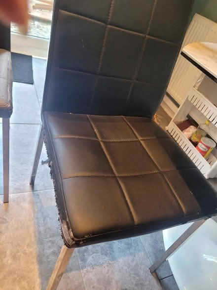 Photo of free 4 faux leather dining chairs (Carshalton SM5) #3