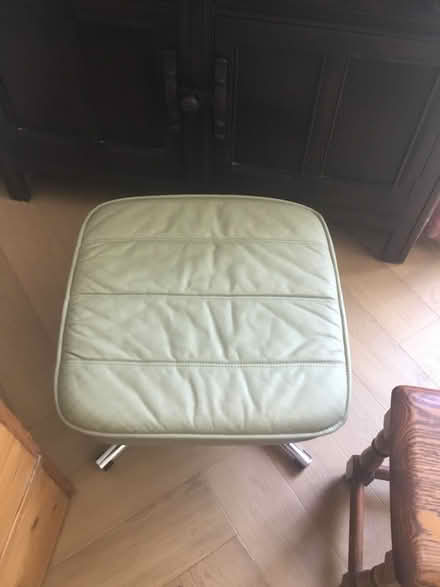 Photo of free leather chair and foot stool (Putney SW15 5 DH) #2