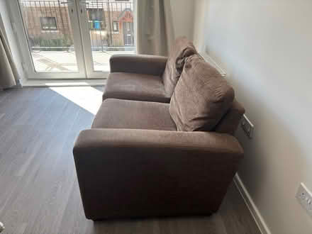 Photo of free 2-Seater Brown Fabric Sofa (Windsor SL4) #1