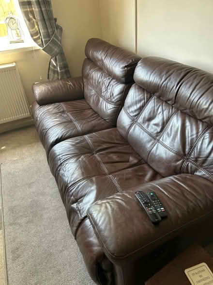 Photo of free Leather Sofa Brown (Dunmow CM6) #2