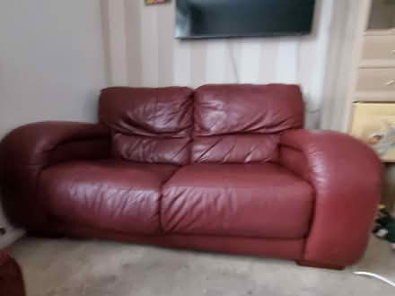 Photo of free 2 seater leather sofa (ME15 Shepway) #1