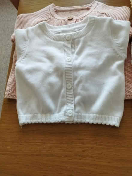Photo of free 2 cardigans and one romper. All new. Size 0-3mths. (Funtley PO15) #1