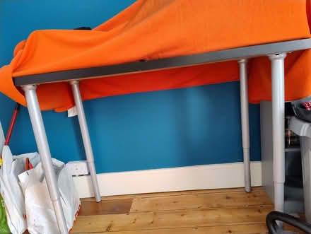 Photo of free Black wood table with adjustable metal legs (Strood ME2) #2