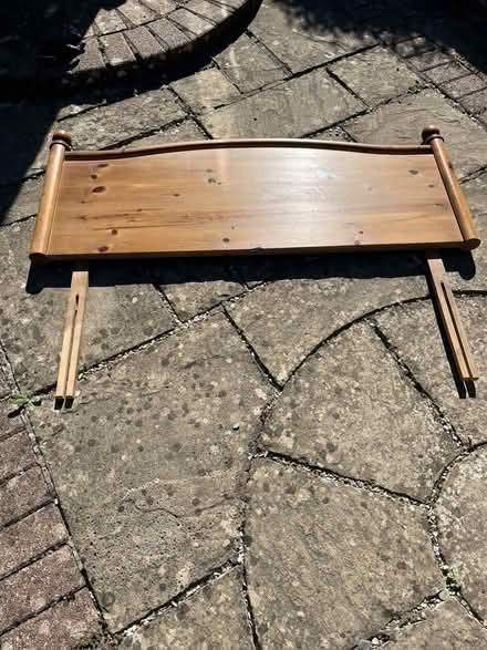 Photo of free Pine Double bed headboard (Aldwick) #1