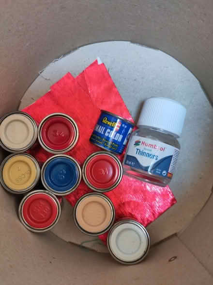 Photo of free Small tins of metal (enamel) paints (St Ives PE27) #1
