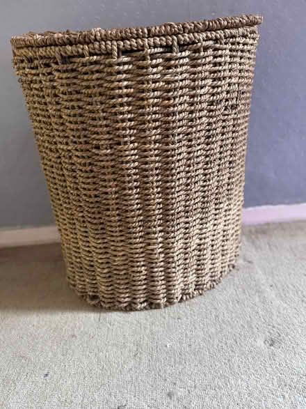 Photo of free Wicker laundry basket semi circular (Far Bletchley MK3) #3