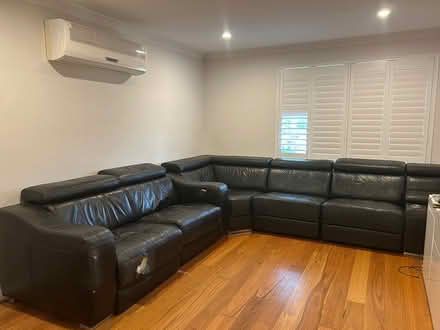 Photo of free Black leather recliner lounge suite (Dianella) #1