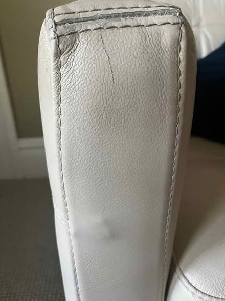 Photo of free White leather sofa (Rockridge) #2