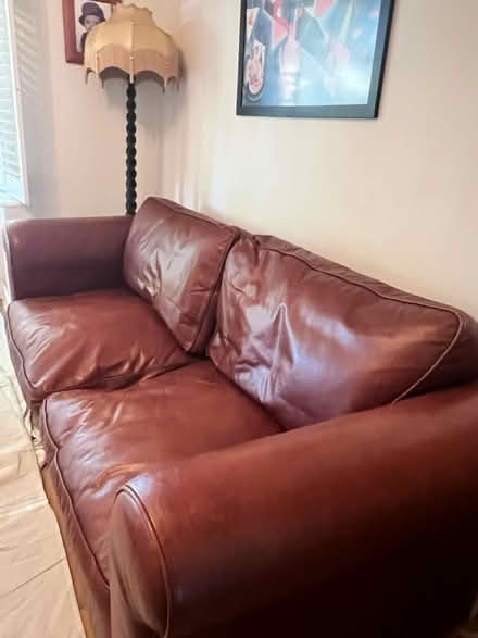 Photo of free Laura Ashley Leather 3 Seater Sofa (TW12) #2