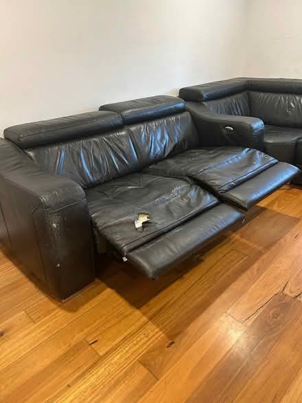 Photo of free Black leather recliner lounge suite (Dianella) #2