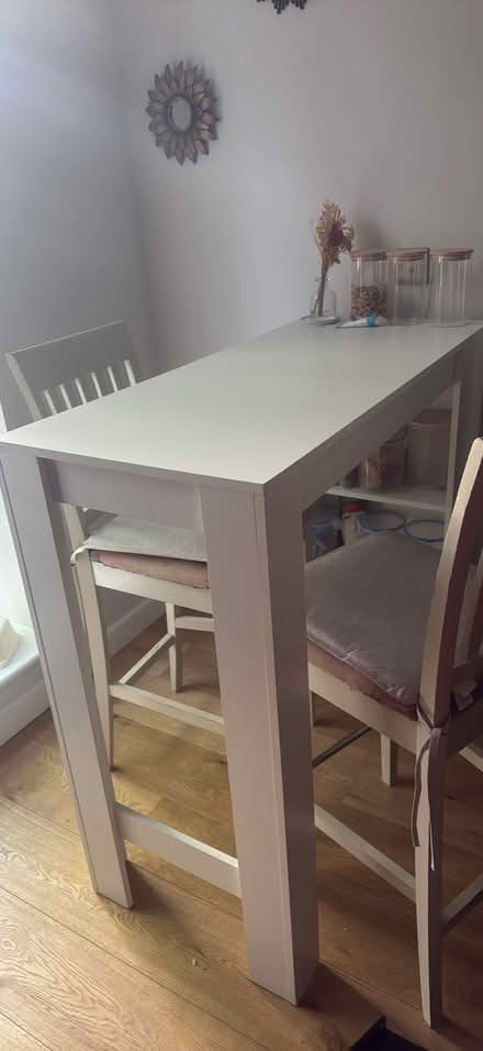 Photo of free Breakfast table with 2 high chairs (Tunbridge Wells S. TN2) #2