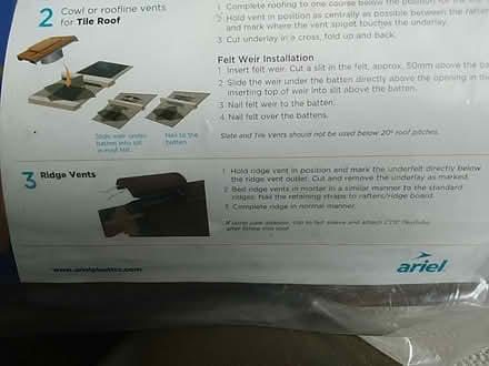 Photo of free Ridge vent (Tetbury. GL88YT) #3