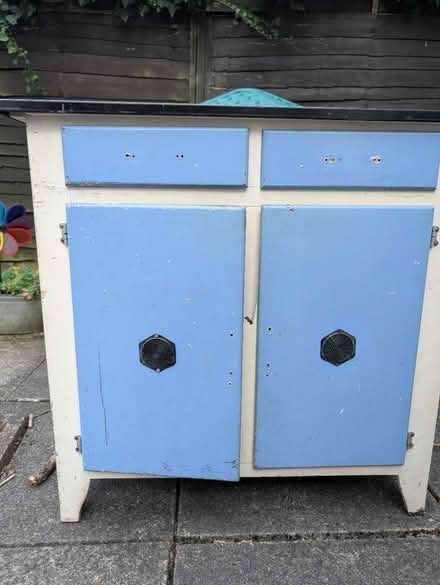 Photo of free Wooden Sideboard W/Enamel Top (Rugby, Bilton, CV22) #1
