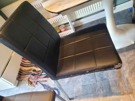 Photo of free 4 faux leather dining chairs (Carshalton SM5) #4