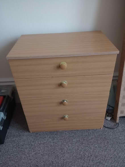 Photo of free wood effect 4 drawer unit (EX7 9DN) #1
