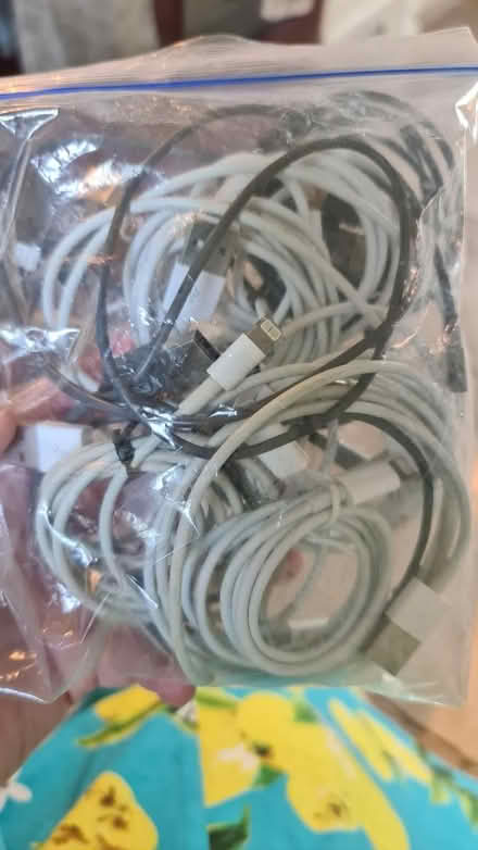 Photo of free Bag of iPhone charging cables (Stonehouse GL10) #1