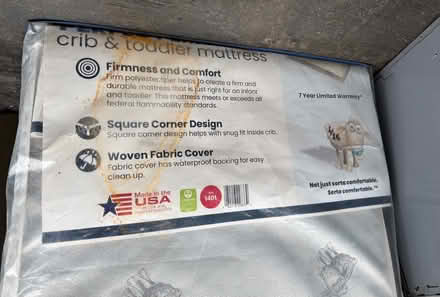 Photo of free Sealy crib and toddler mattress (1075 Valencia Avenue) #3