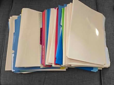Photo of free Folders, hanging files, paper clips (Tigard) #2
