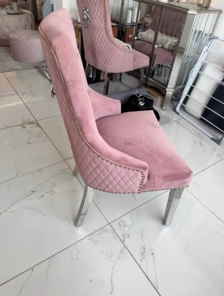 Photo of free Pink Lion Knocker Dining Chairs (2) (Wadsley Bridge S5 8) #4