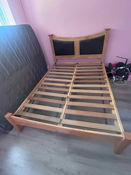Photo of free Wooden bed frame - double (Shirley Lodge) #1