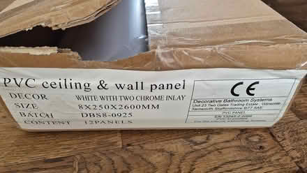 Photo of free PVC ceiling cladding-white & chrome (Nab Wood, BD18) #1