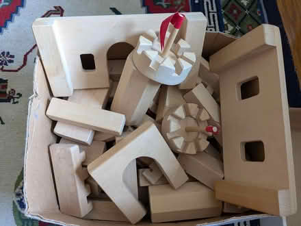 Photo of free Wood castle blocks (Ballard) #1