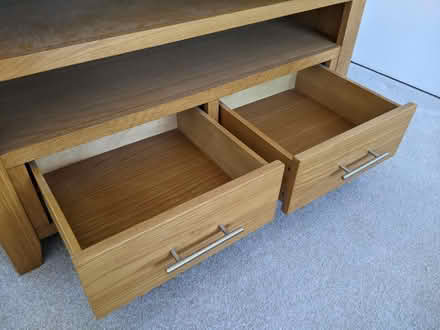 Photo of free Oak TV stand with drawers (Churchgate, Cheshunt EN8) #3