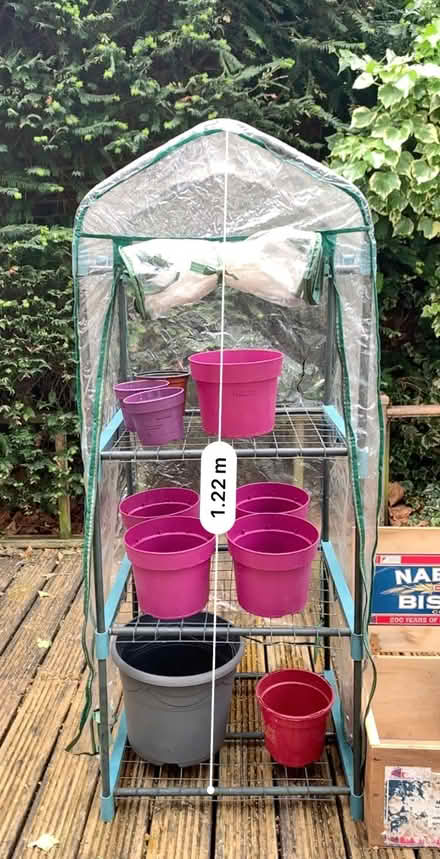 Photo of free Potting shelves, plastic pots, storage box (Twickenham TW1) #2