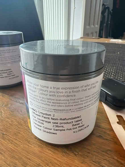 Photo of free 2 pots of B&Q green sample paint (Addiscombe CR0) #3