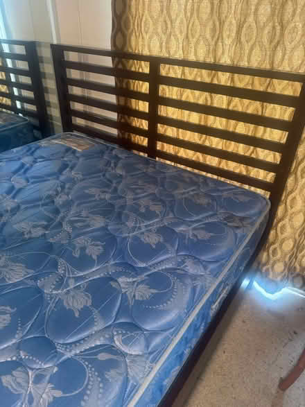 Photo of free Full size bed, wood frame (San Jose California) #4