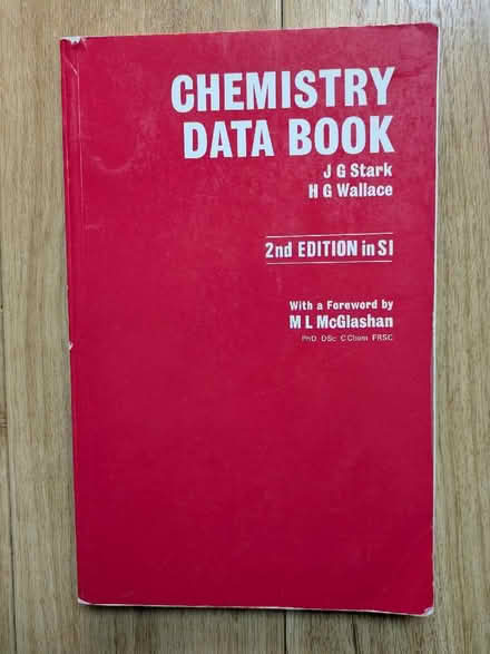 Photo of free Chemistry Data Book (Kidlington OX5) #1