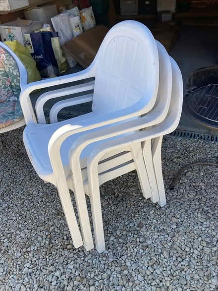 Photo of free Plastic garden chairs (OX12 East Hanney) #2