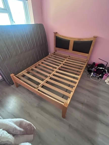 Photo of free Wooden bed frame - double (Shirley Lodge) #2