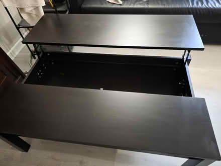 Photo of free Black coffee table with hidden shelf (Slough central SL2) #1