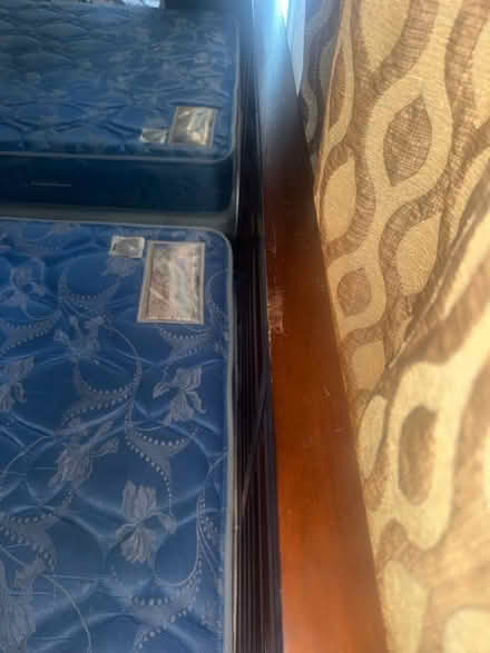 Photo of free Full size bed, wood frame (San Jose California) #1