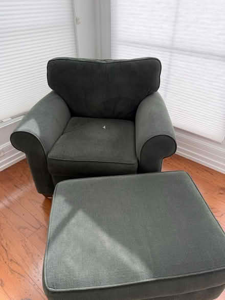 Photo of free Grey chair with ottoman (National Park Seminary) #2