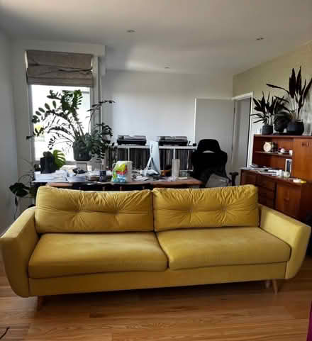 Photo of free Red Sofa & Mustard Yellow Sofa Bed (Hanwell UB2) #1