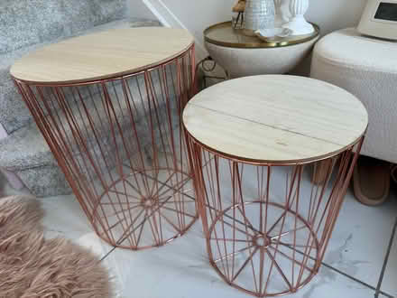 Photo of free Set of 2 basket nesting tables (Wadsley Bridge S5 8) #2