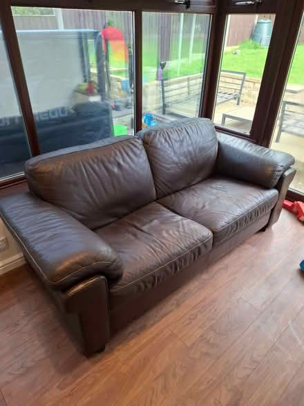 Photo of free Leather Sofa (Guiseley LS20) #1
