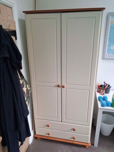 Photo of free Cream wardrobe with two drawers (Bowerham LA1) #1