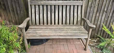 Photo of free Large wooden bench (Scotches DE56) #1