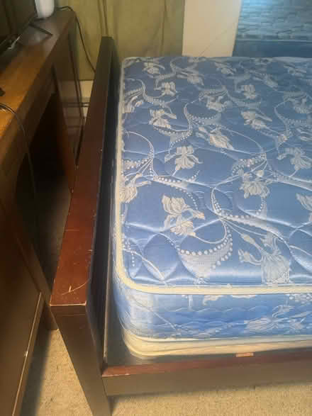 Photo of free Full size bed, wood frame (San Jose California) #3