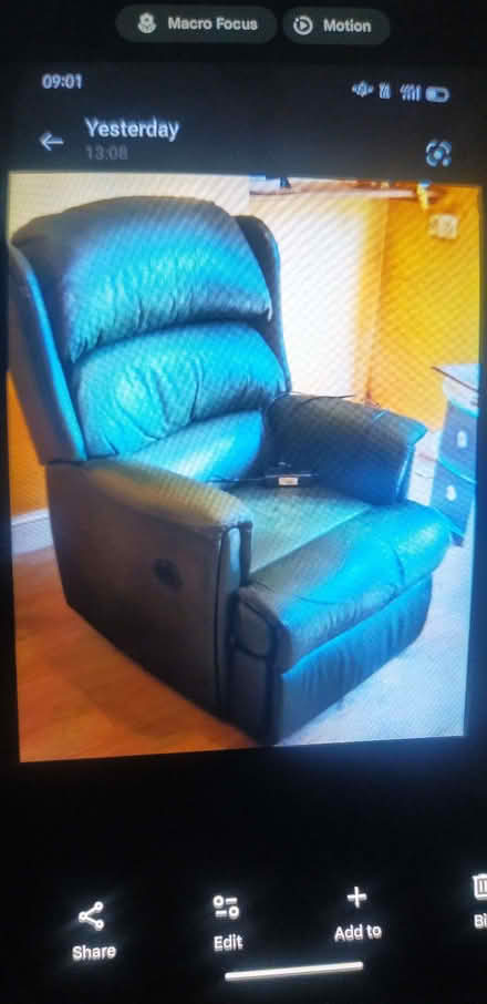 Photo of free HSL Lincoln green recliner electric (Tooting SW17) #1