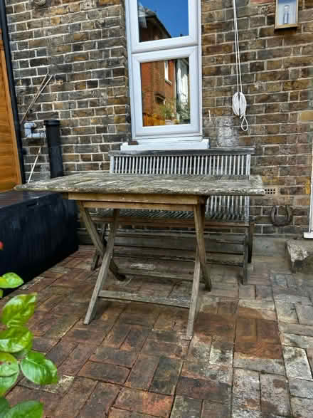 Photo of free Solid wood outdoor bench and table (Tooting SW17) #1