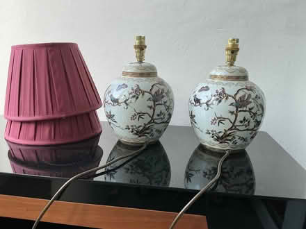 Photo of free Pair of lamps with shades (Malvern WR14) #1
